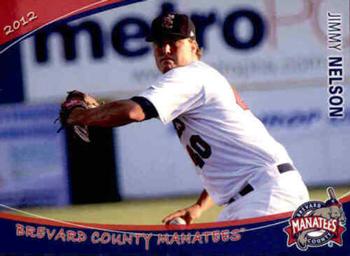 2012 Grandstand Brevard County Manatees #NNO Jimmy Nelson Front