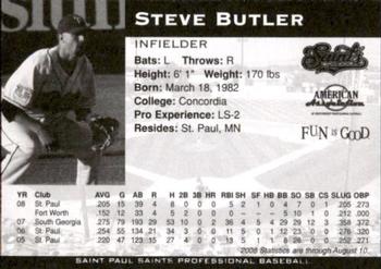 2008 St. Paul Saints #NNO Steve Butler Back