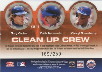 2005 Leaf - Clean Up Crew Die Cut #CUC 12 Keith Hernandez / Darryl Strawberry / Gary Carter Back