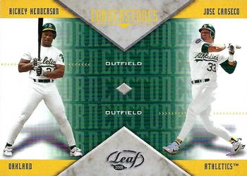 2005 Leaf - Cornerstones #C18 Jose Canseco / Rickey Henderson Front
