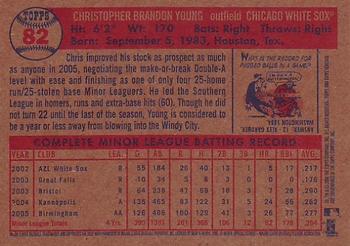 2006 Topps Heritage #82 Chris Young Back