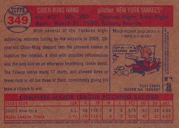 2006 Topps Heritage #349 Chien-Ming Wang Back