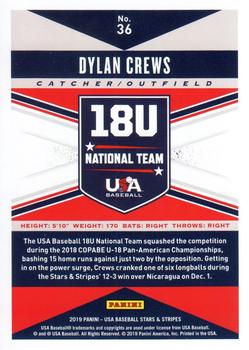 2019 Panini USA Baseball Stars & Stripes #36 Dylan Crews Back