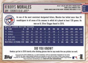 2019 Topps Big League #314 Kendrys Morales Back