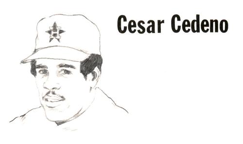 1975 Clarence Mengler Baseball's Best 3x5 (unlicensed) #NNO Cesar Cedeno Front