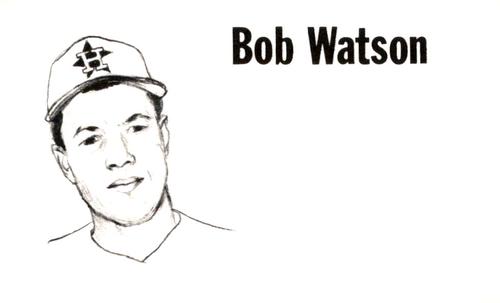 1975 Clarence Mengler Baseball's Best 3x5 (unlicensed) #NNO Bob Watson Front