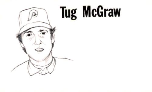 1975 Clarence Mengler Baseball's Best 3x5 (unlicensed) #NNO Tug McGraw Front