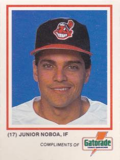 1987 Gatorade Cleveland Indians SGA #NNO Junior Noboa Front