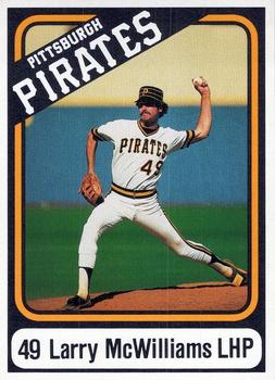 1985 Coca-Cola Pittsburgh Pirates #NNO Larry McWilliams Front