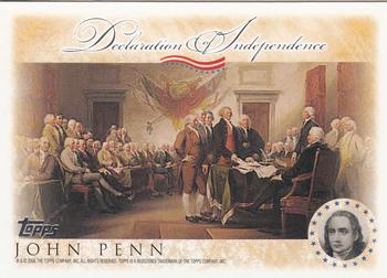 2006 Topps - Signers of the Declaration of Independence #NNO John Penn Front