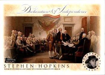 2006 Topps - Signers of the Declaration of Independence #NNO Stephen Hopkins Front