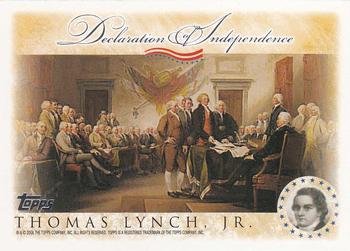 2006 Topps - Signers of the Declaration of Independence #NNO Thomas Lynch Jr. Front