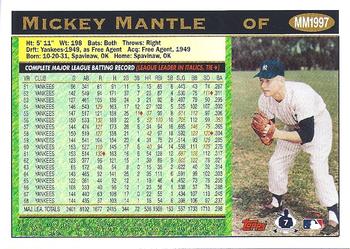 2006 Topps - The Mantle Collection #MM1997 Mickey Mantle Back