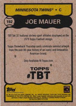 2019 Topps Throwback Thursday #192 Joe Mauer Back