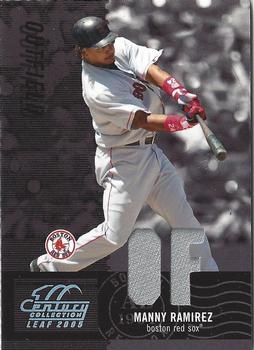 2005 Leaf Century - Material Fabric Position #24 Manny Ramirez Front