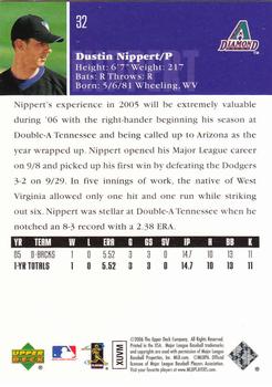 2006 Upper Deck #32 Dustin Nippert Back