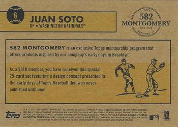 2018-19 Topps 582 Montgomery Club Set 1 #6 Juan Soto Back