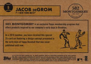 2018-19 Topps 582 Montgomery Club Set 1 #9 Jacob deGrom Back