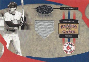 2005 Leaf Certified Materials - Fabric of the Game #FG-125 Wade Boggs Front