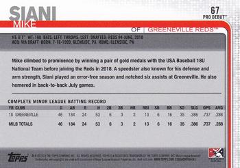 2019 Topps Pro Debut #67 Mike Siani Back