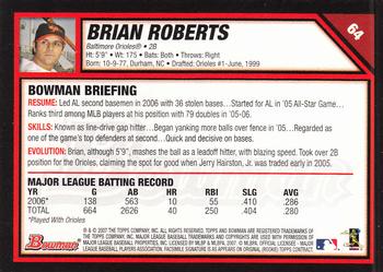 2007 Bowman #64 Brian Roberts Back