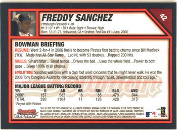 2007 Bowman Chrome #42 Freddy Sanchez Back