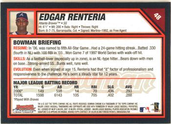 2007 Bowman Chrome #48 Edgar Renteria Back