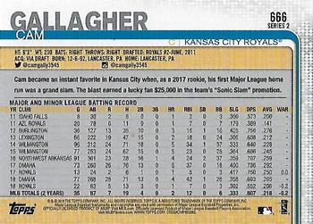 2019 Topps - Rainbow Foil #666 Cam Gallagher Back
