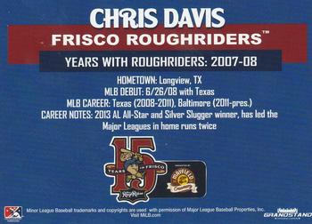 2018 Grandstand Frisco RoughRiders Dream Team #NNO Chris Davis Back
