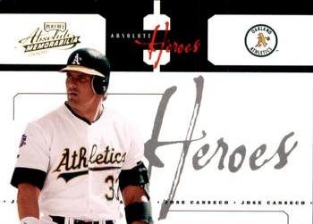 2005 Playoff Absolute Memorabilia - Heroes #AH-33 Jose Canseco Front
