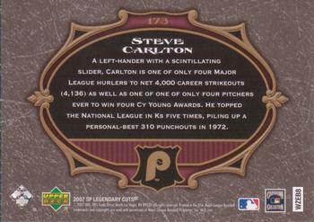 2007 SP Legendary Cuts #173 Steve Carlton Back