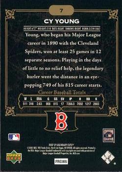 2007 SP Legendary Cuts #7 Cy Young Back