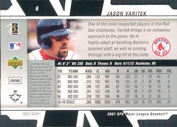 2007 SPx #6 Jason Varitek Back