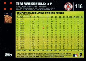 2007 Topps #116 Tim Wakefield Back