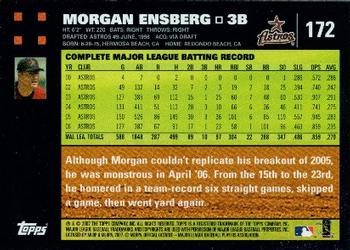 2007 Topps #172 Morgan Ensberg Back