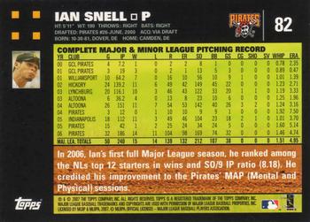 2007 Topps #82 Ian Snell Back