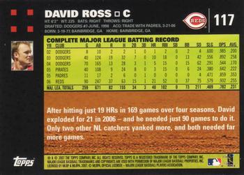 2007 Topps #117 David Ross Back