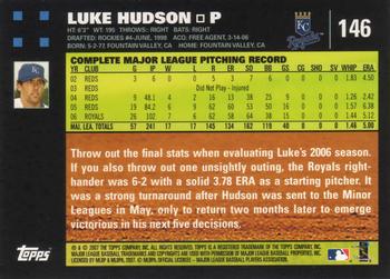 2007 Topps #146 Luke Hudson Back