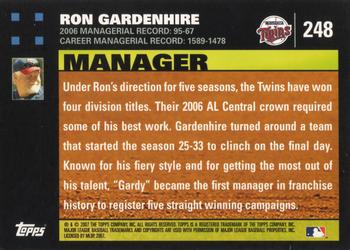 2007 Topps #248 Ron Gardenhire Back