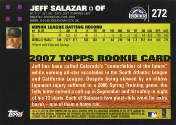 2007 Topps #272 Jeff Salazar Back