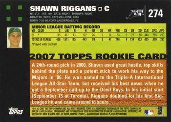2007 Topps #274 Shawn Riggans Back