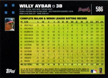 2007 Topps #586 Willy Aybar Back