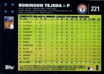 2007 Topps #221 Robinson Tejeda Back