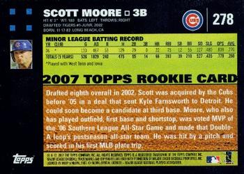2007 Topps #278 Scott Moore Back
