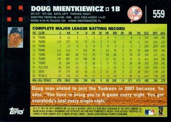 2007 Topps #559 Doug Mientkiewicz Back