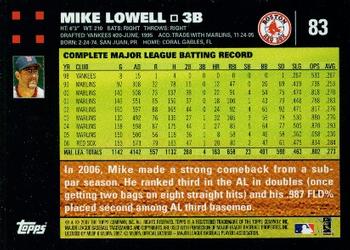 2007 Topps #83 Mike Lowell Back