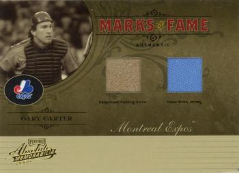 2005 Playoff Absolute Memorabilia - Marks of Fame Swatch Double #MF-58 Gary Carter Front