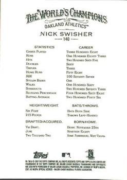 2007 Topps Allen & Ginter #140 Nick Swisher Back