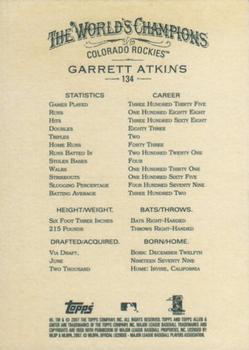 2007 Topps Allen & Ginter #134 Garrett Atkins Back