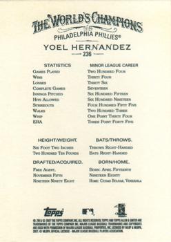 2007 Topps Allen & Ginter #236 Yoel Hernandez Back